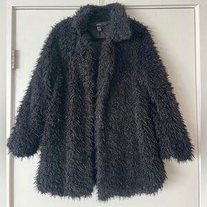 Forever 21 Faux Fur Open Front Jacket